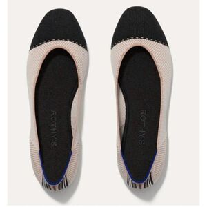 Rothy's Black and Cream Flats
